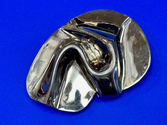 Abstract Silver tone Knot Belt Slide Buckle slide by Charmant Beverly Hills