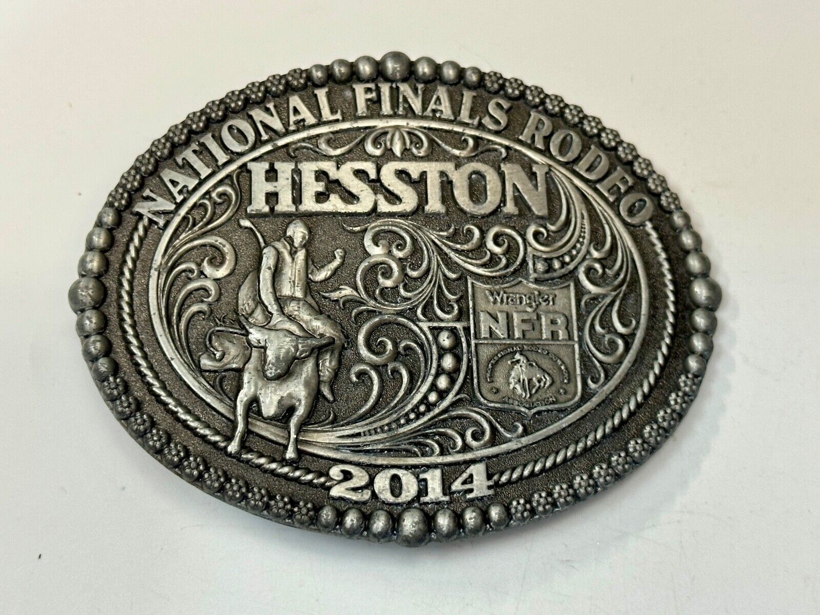 2014 Hesston National Finals Rodeo NFR Collector Montana Silversmiths Buckle