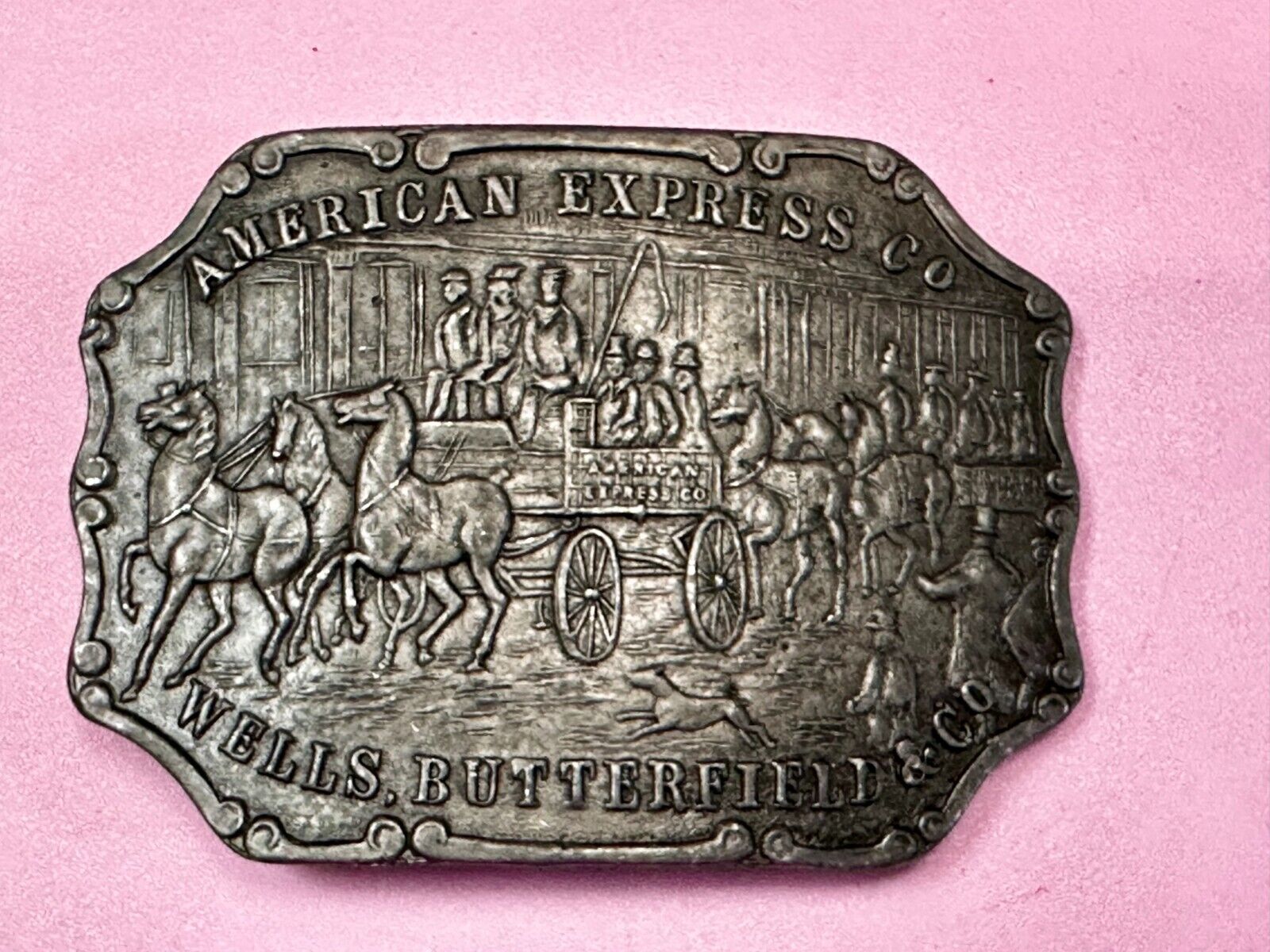 American Express Co Wells Butterfield Vintage Wells Bergamot Belt Buckle C-36