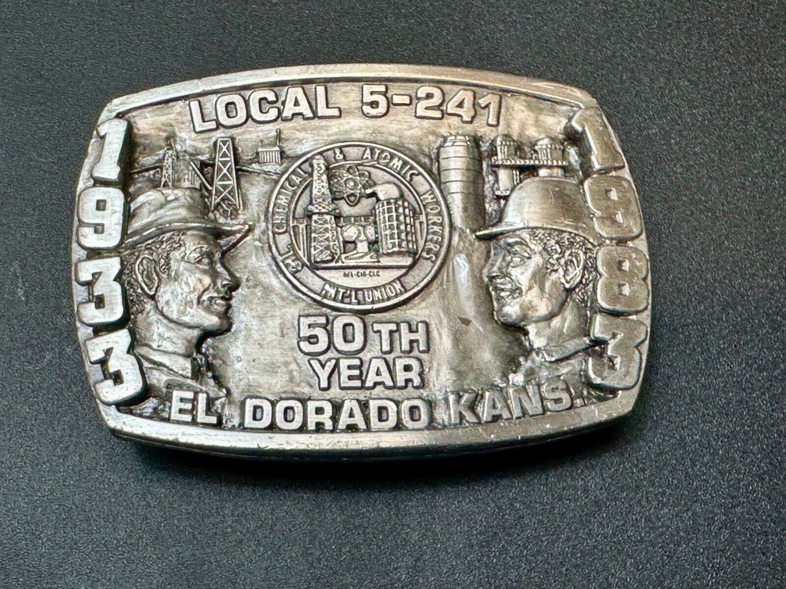 1983 El Dorado Kansas Local union 5 241 50th year celebration belt buckle