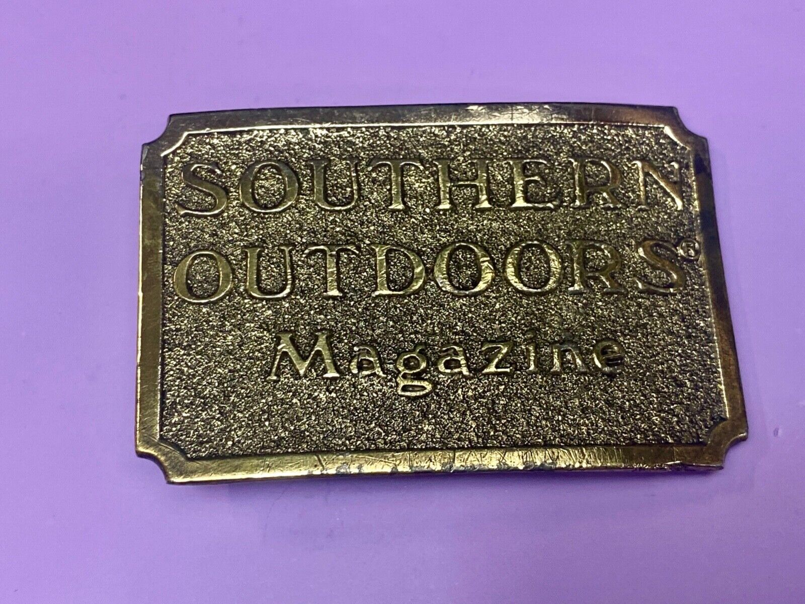 Vintage 1982 **SOUTHERN OUTDOORS MAGAZINE** COMMEMORATIVE BUCKLE