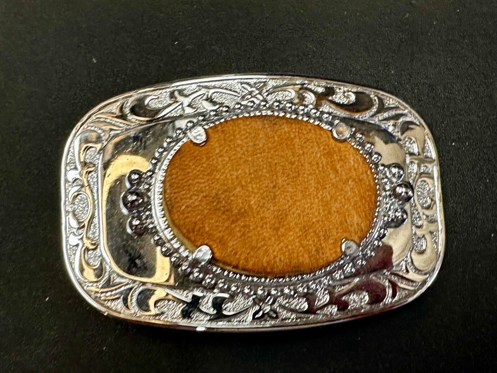 30 x 40 mm Silver Tone Horizontal Belt Buckle for your Cabochon Gem Stone