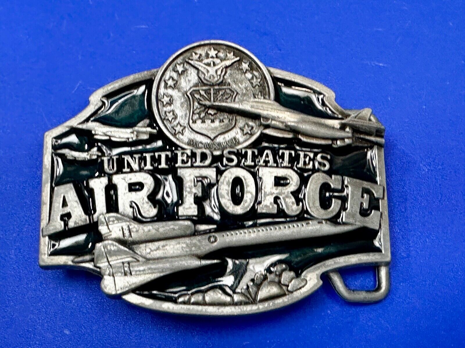 United States Air Force Raised Dimensional Plane Emblem Belt Buckle