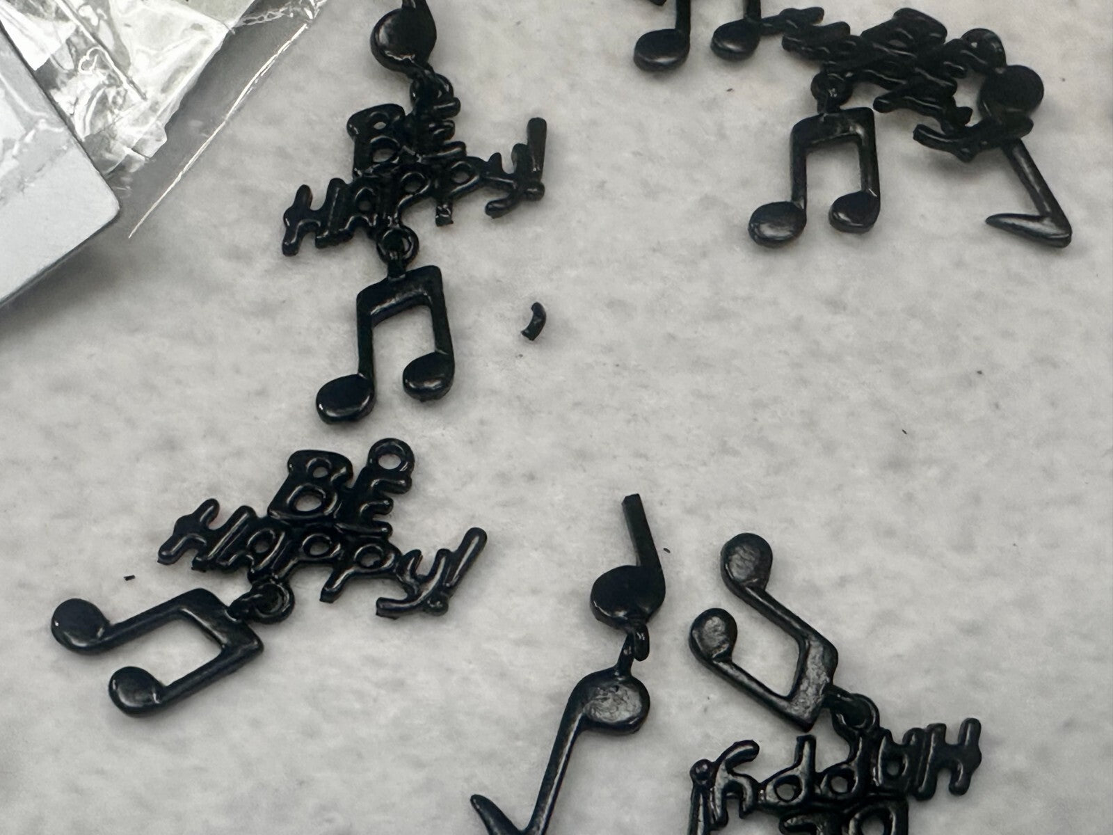 75 Set Lot Of Broken Be Happy Music Note Earrings Craft /  Repurpose / Steampunk