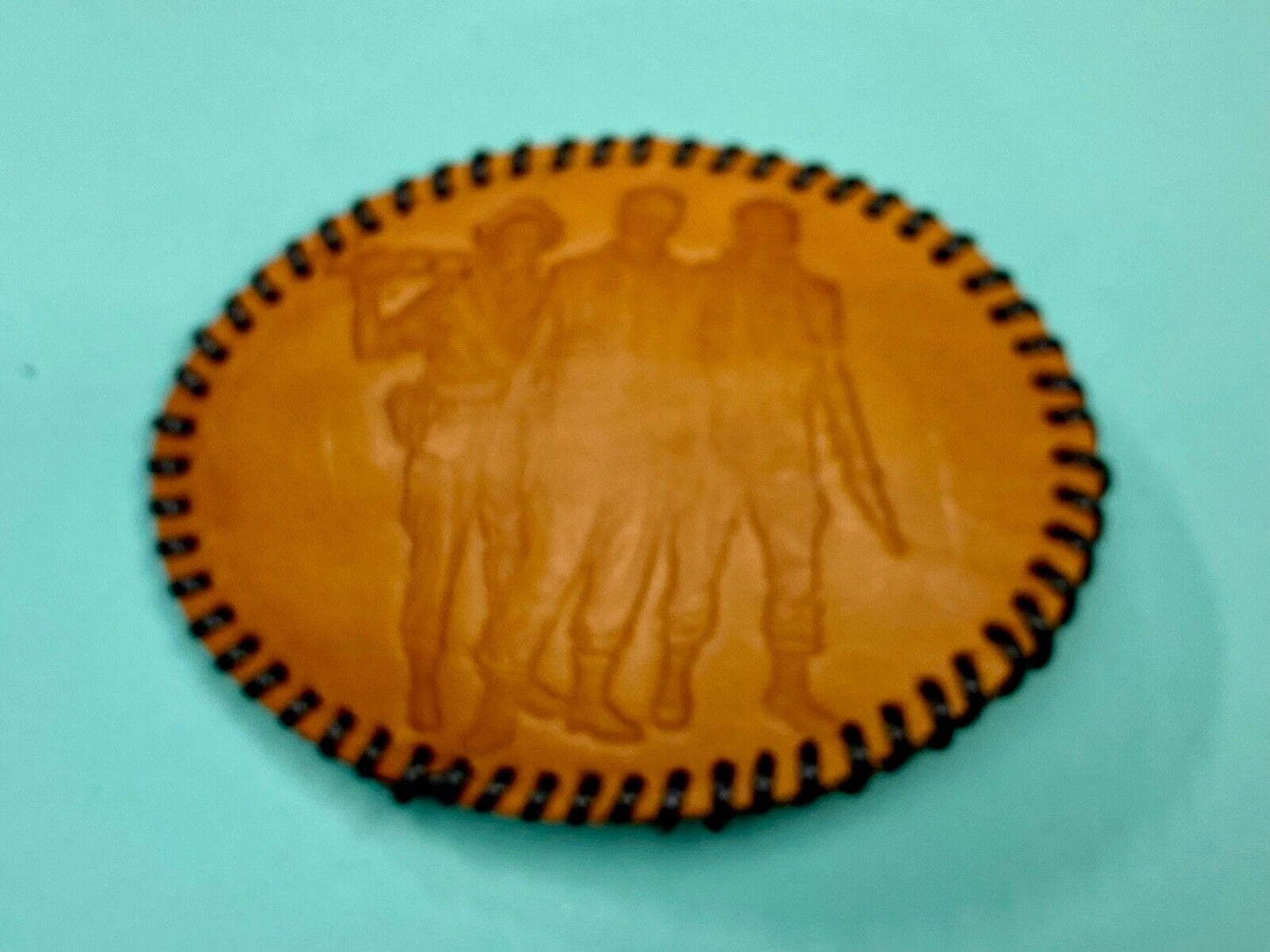 Vietnam Veterans War Memorial  Leather QUALITY large Western Natural Belt Buckle