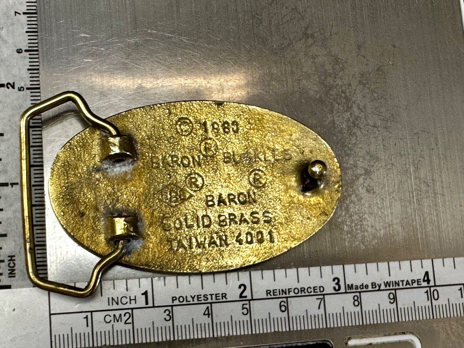 Baron Buckles NRA National Rifle Association Solid Brass oval Belt Buckle