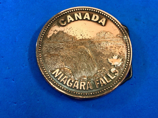 Vintage Canada Niagara Falls (w/NPC leaf) Belt Buckle, Complete & Functional