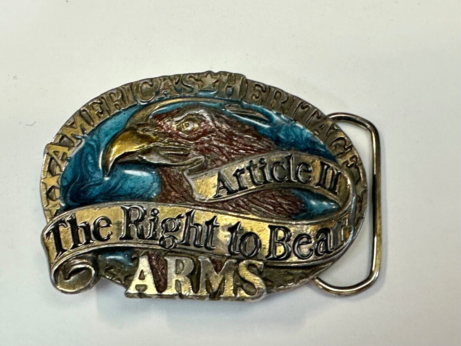 2nd amendment The Right to keep & Bear Arms patriotic great American belt buckle