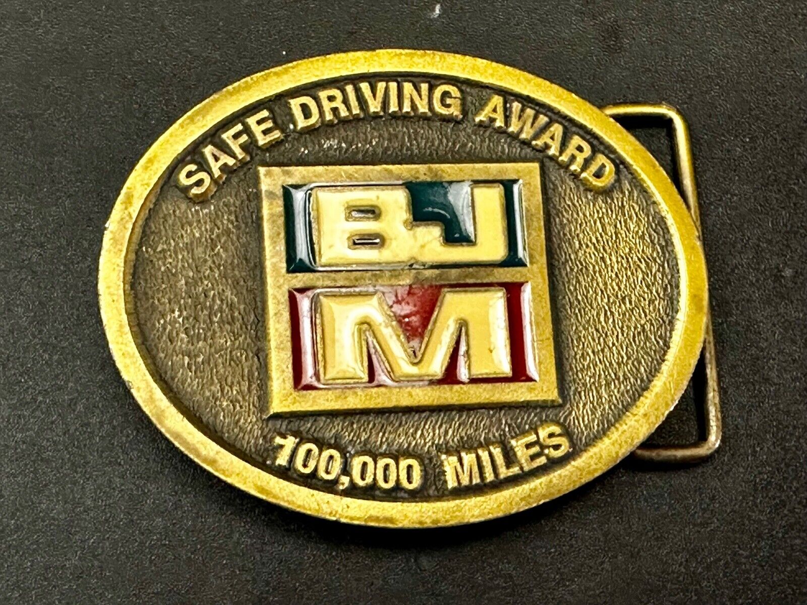 BJM Safety Driving Award Belt Buckle Made in USA by CD Hit