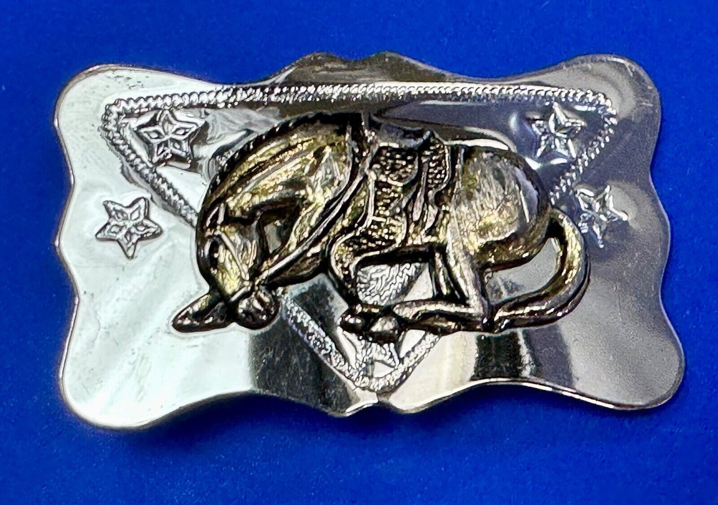 Vintage Horse Lovers Saddle Bronc Cowboys Western belt buckle