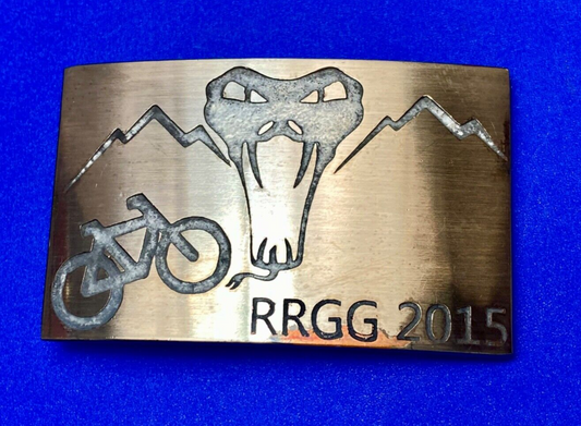 2015 RRGG Mountain Bike Belt Buckle Viper Logo Event Trail Ride Race BMX