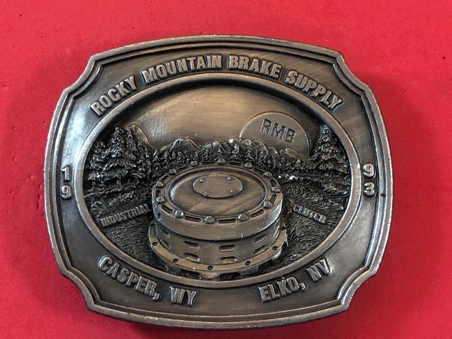 Vtg 1993, Rocky Mountain Brake Supply,  Casper WY, Elko NV, Siskiyou belt buckle