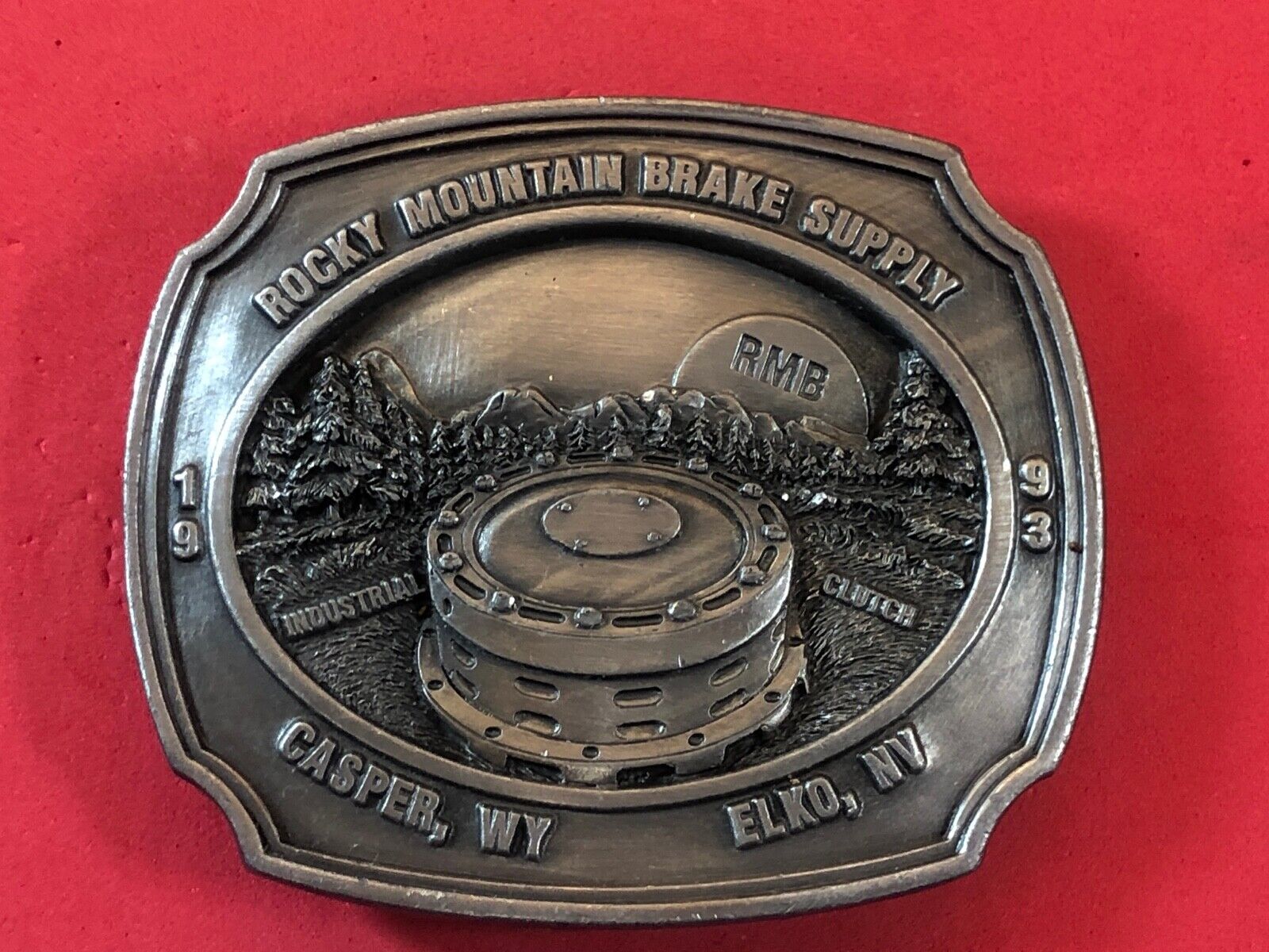 Vtg 1993, Rocky Mountain Brake Supply,  Casper WY, Elko NV, Siskiyou belt buckle