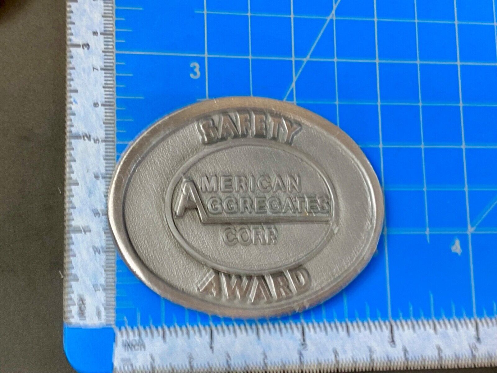 American Aggregates Vintage Safety award belt buckle by Hit-Line USA