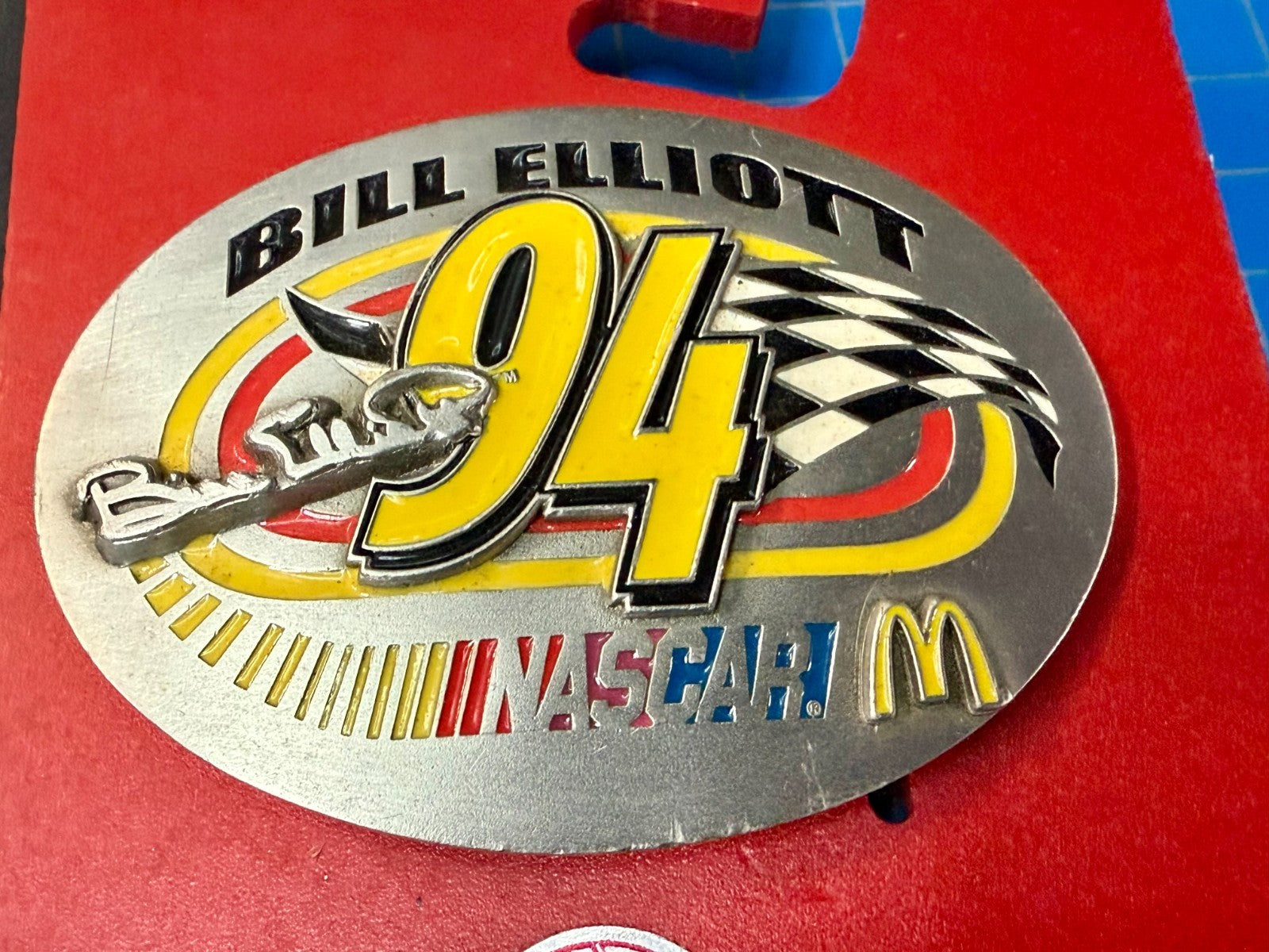 Bill Elliott 94 Car Racer NASCAR McDonald's Collectible Licensed Belt Buckle