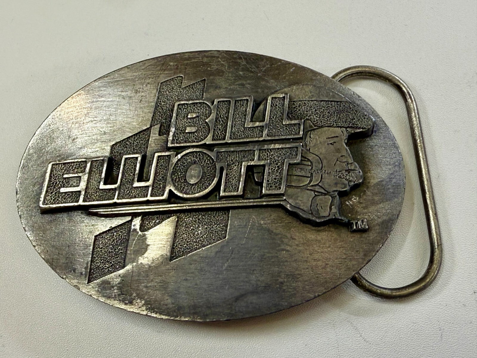 Bill Elliott NASCAR Car Racing Racer Driver Vintage 1991 Licensed  Belt Buckle