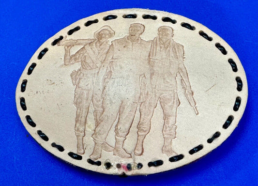 Vietnam Veterans War Memorial Washington DC  large leather Oval Belt Buckle