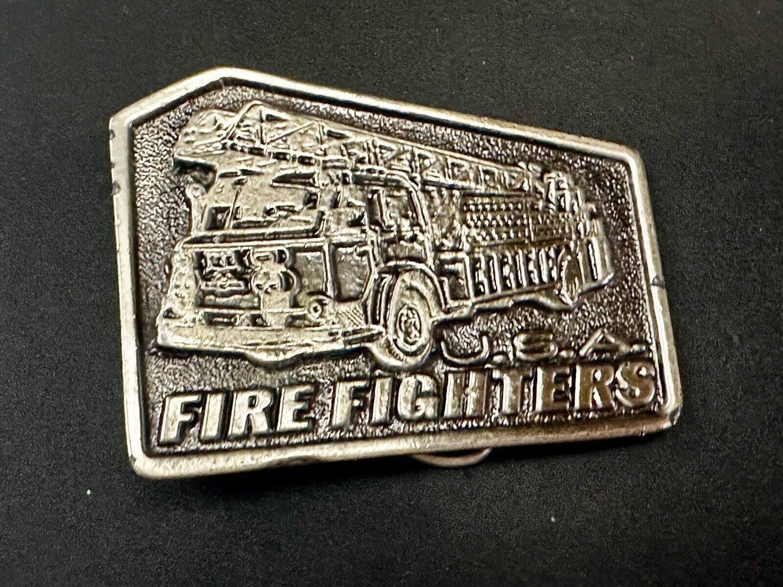 USA American Firefighters Ladder Truck Commemorative metal color Belt Buckle