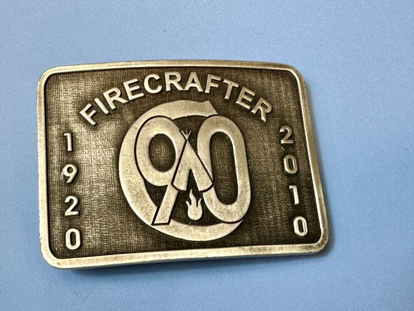 1920 - 2010 Firecracker 90 year celebration belt buckle