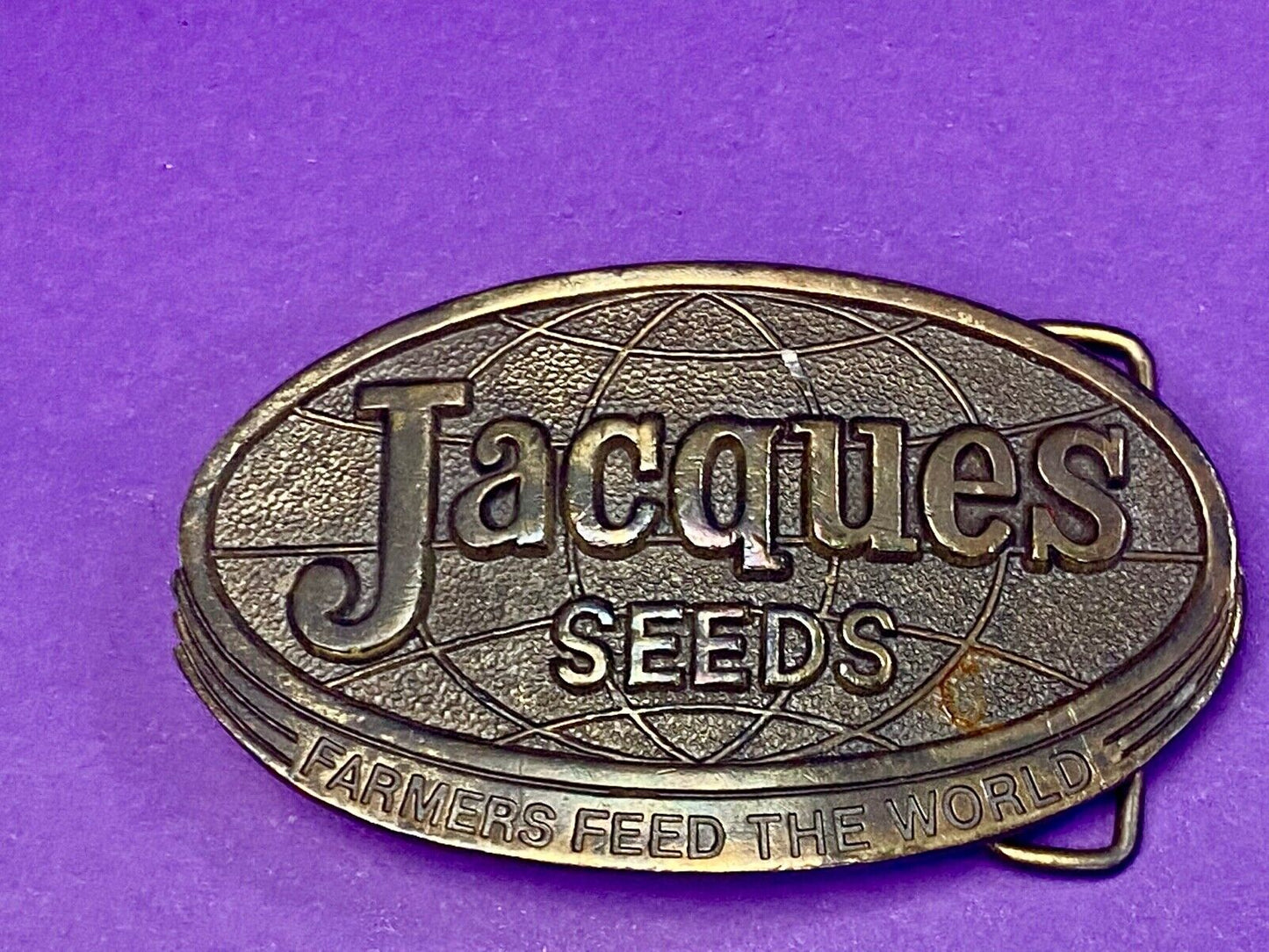 Vintage Jacques Seeds USA Farming Limited Edition 1977 Belt Buckle by Lewis 