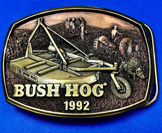 1992 Bush Hog The Legend Agriculture Machine Co. Commemorative Belt Buckle
