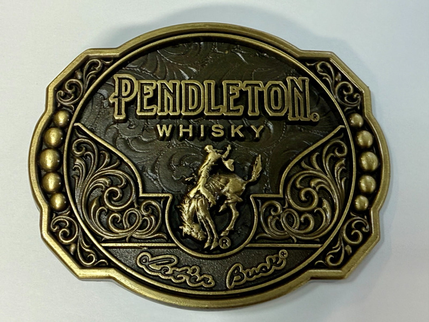 2024 Pendleton Whiskey Let'er Buck Rodeo Cowboy Montana Silversmiths Belt Buckle
