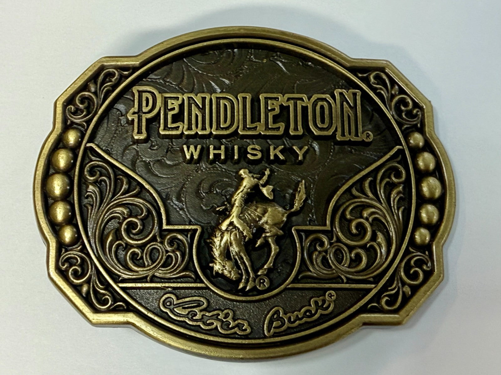 2024 Pendleton Whiskey Let'er Buck Rodeo Cowboy Montana Silversmiths Belt Buckle