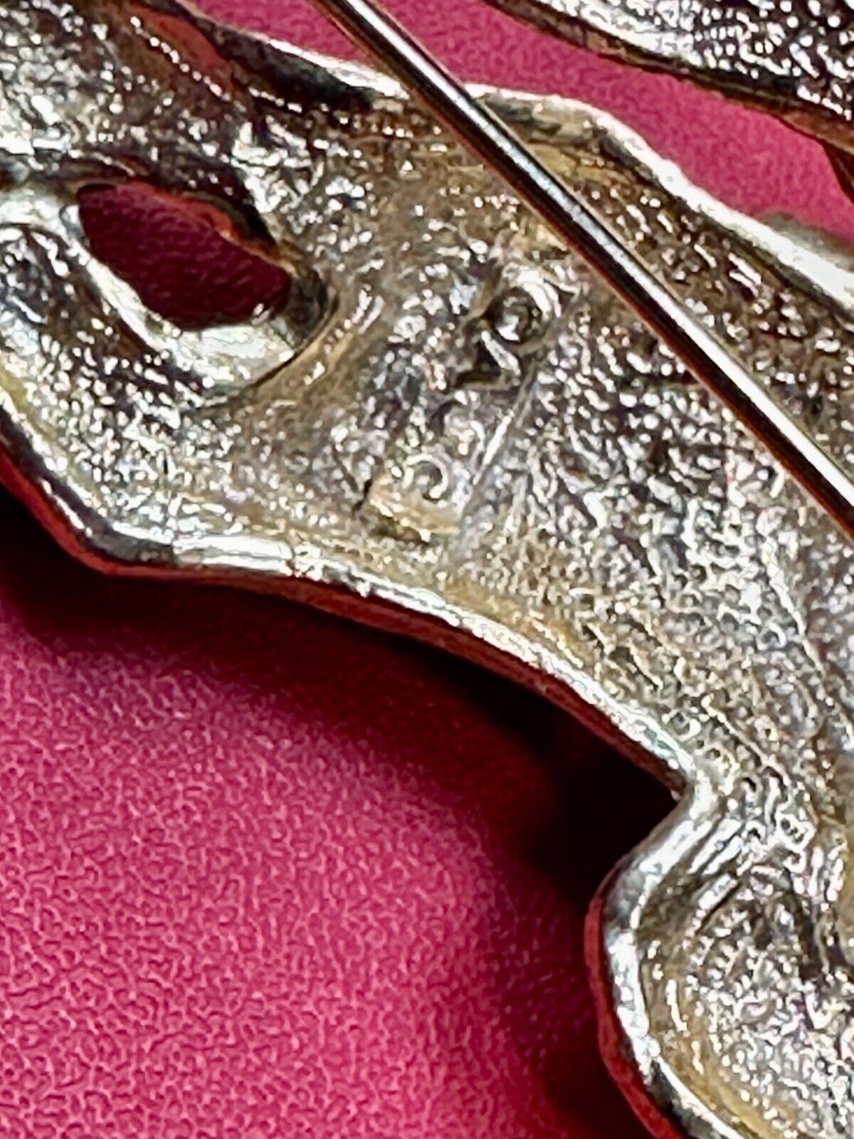 AJC signed MOUSE on Candy Cane Holliday Pin /  Brooch