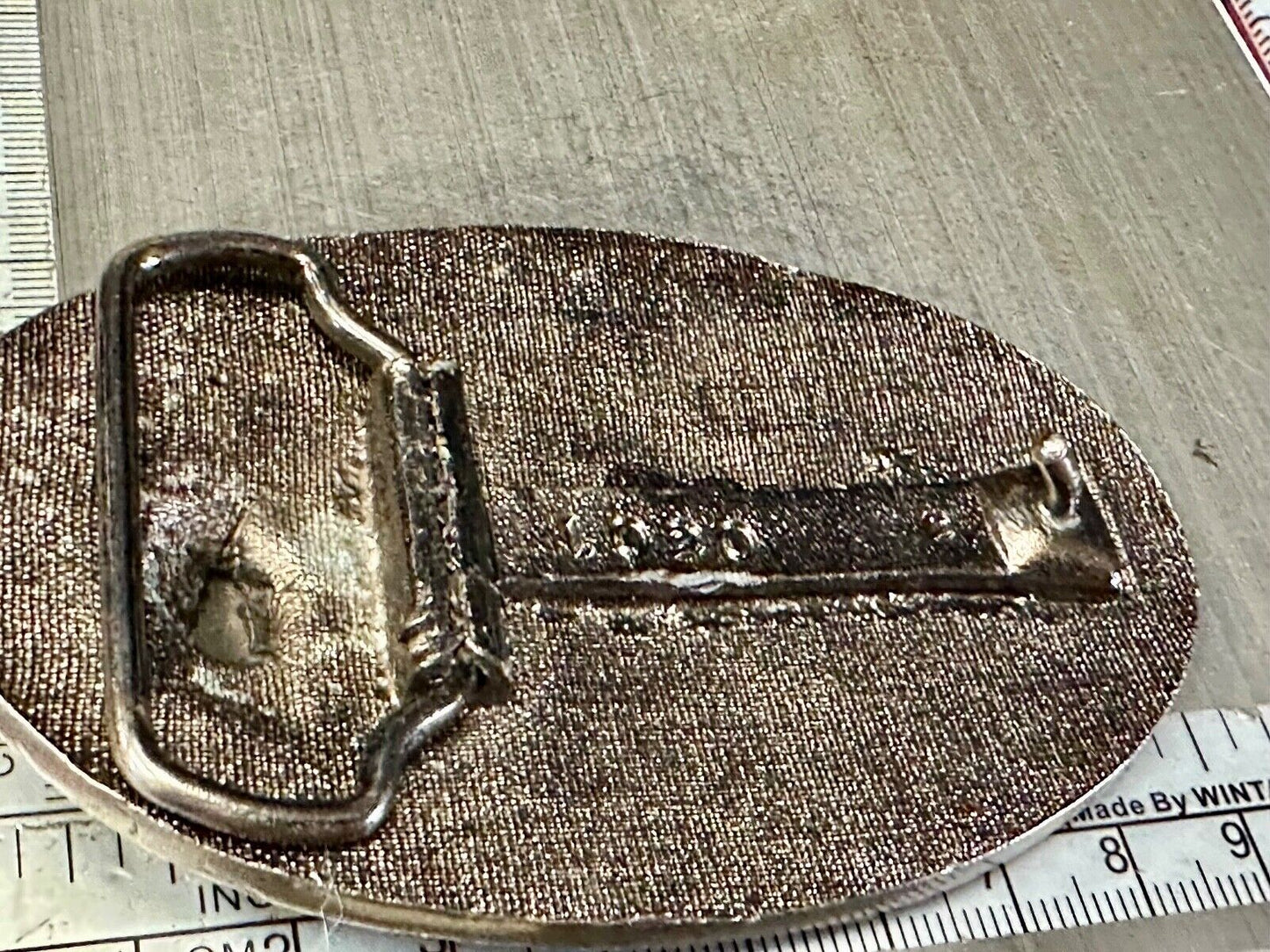 United States Marine's  Flag Memorial Eagle Anchor Emblem vintage belt buckle