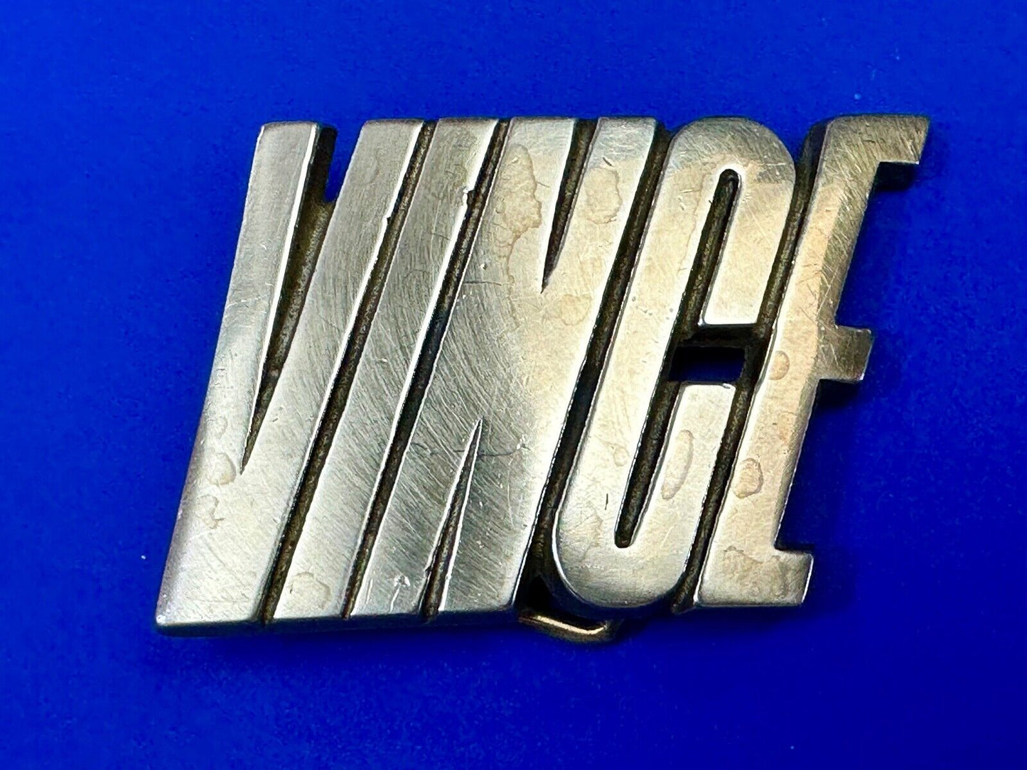 VINCE  custom name cutout block letter solid brass belt buckle by Baron Buckles