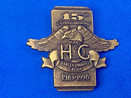 1998 15Th Anniversary Harley Davidson Hog Harley Owners Group Motorcycles Pin 