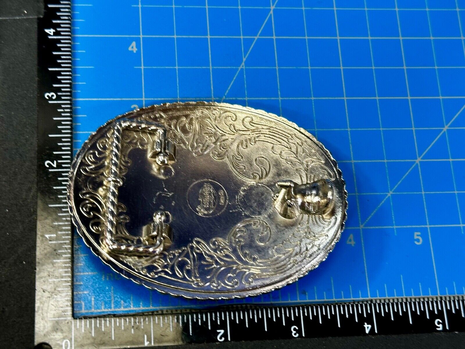 Trout Fish Fisherman Gift Vintage 1978 Oval Belt Buckle by Rain Tree