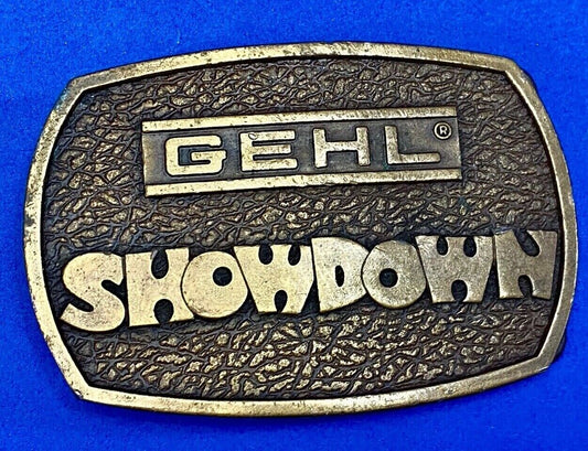 Vintage 1976 - Gehl Showdown - Skid Steer Loader Baler - Co Belt Buckle 