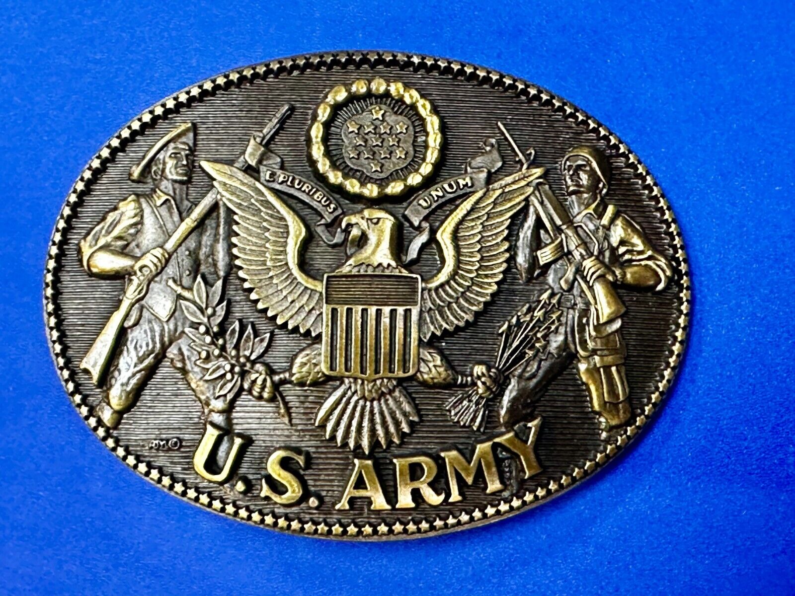 US Army United States Patriotic Eagle Emblem Montana Silversmiths Belt Buckle