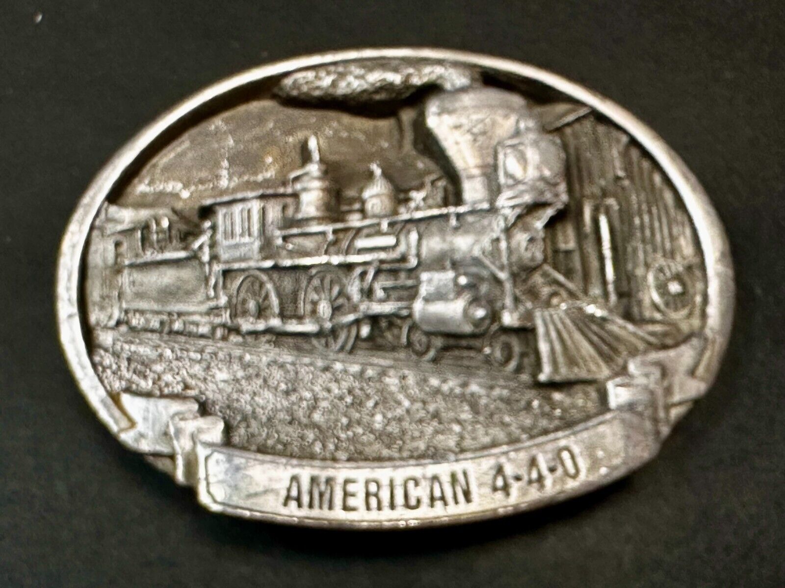 American 4-40 RailRoad Train Car Vintage 1987 Commemorative Belt Buckle C+J