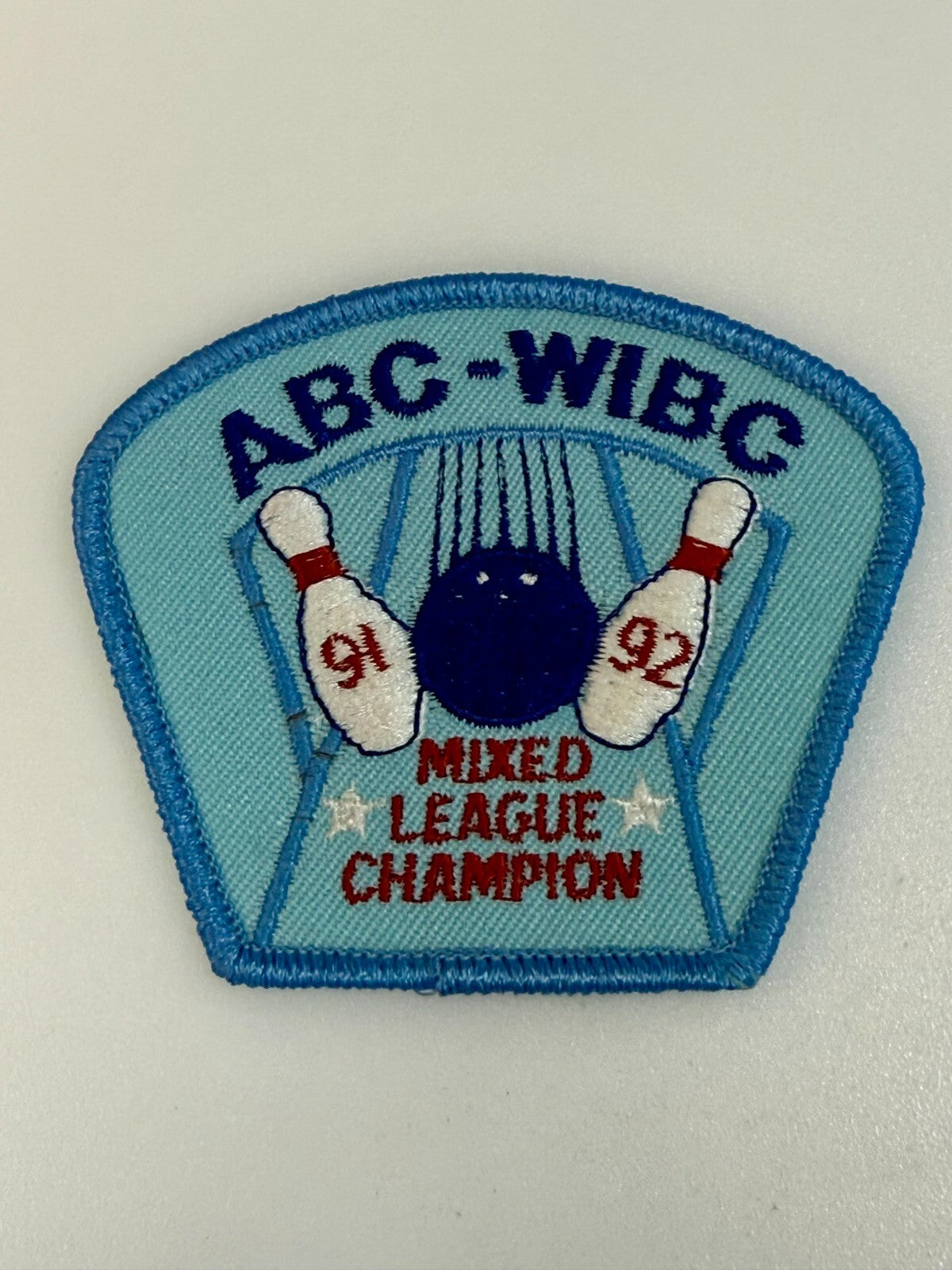 ABC- WIBC Bowling Mixed League Champion 91-92 Vintage Sports  Souvenir Patch