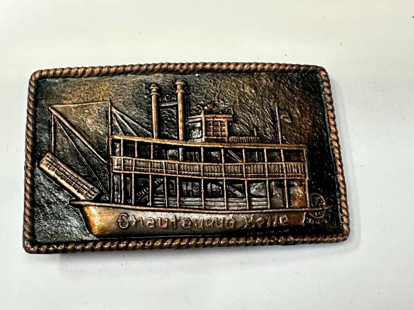 Auto People Ferry - Nautical Boat Ship Vintage dimensional Belt Buckle