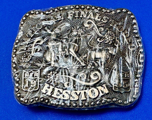 1985 Hesston Youth (small) NFR Belt Buckle in original shrink-wrap Third Eddn,