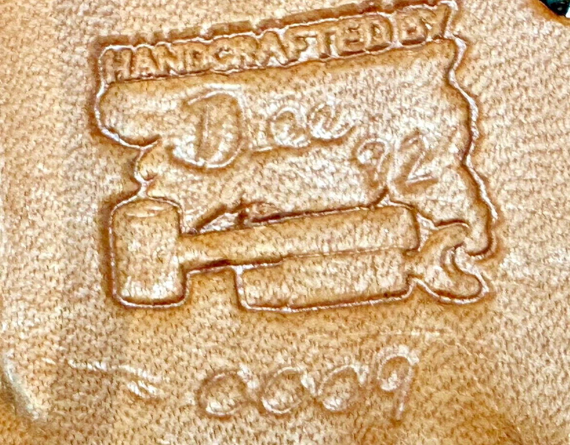 TOBW Vintage 1992 Handcrafted DEE #0009 Leather belt buckle