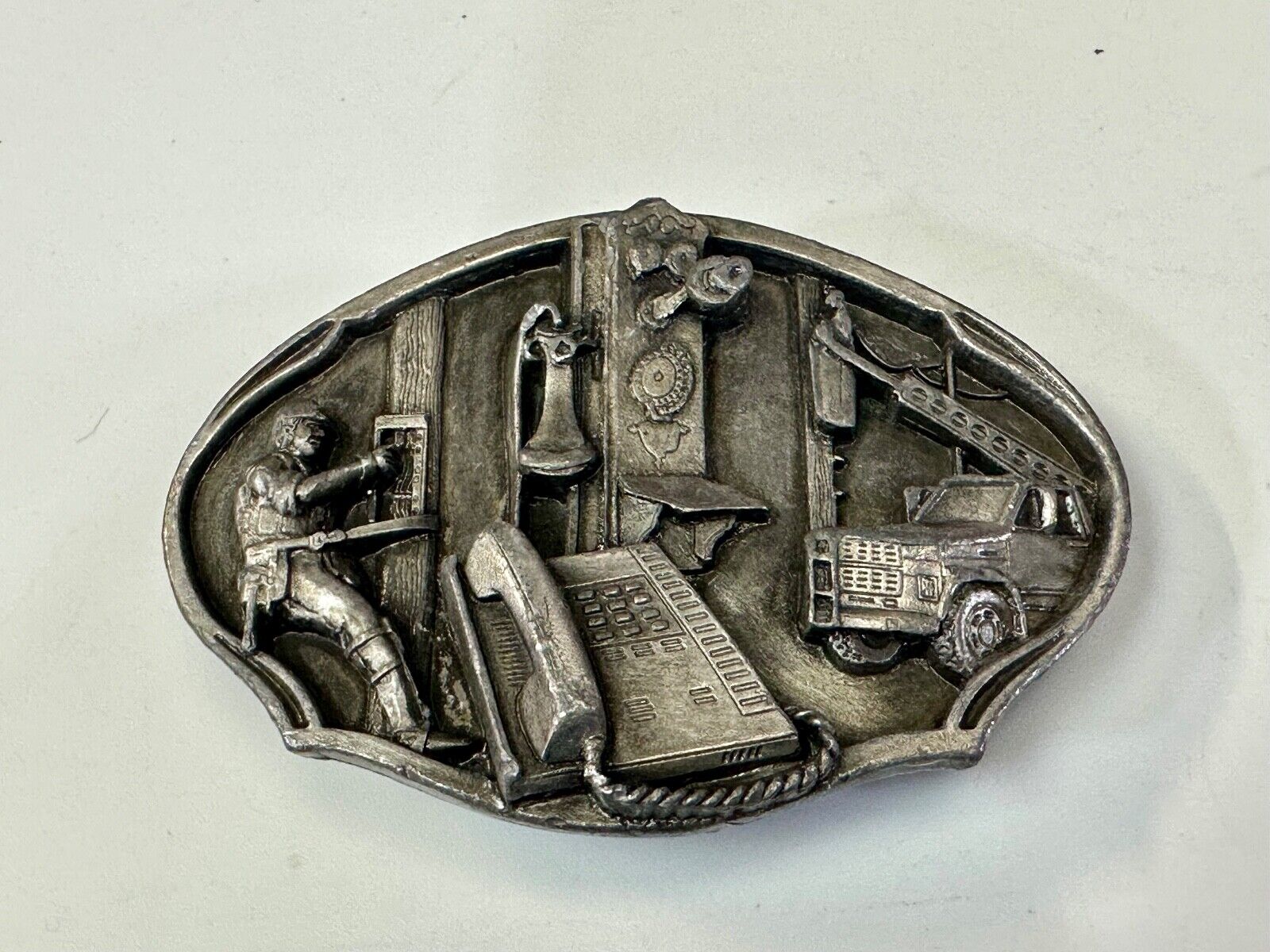 Telephone Linesmen pole climbers Telecommunication 89 Arroyo Grande belt buckle