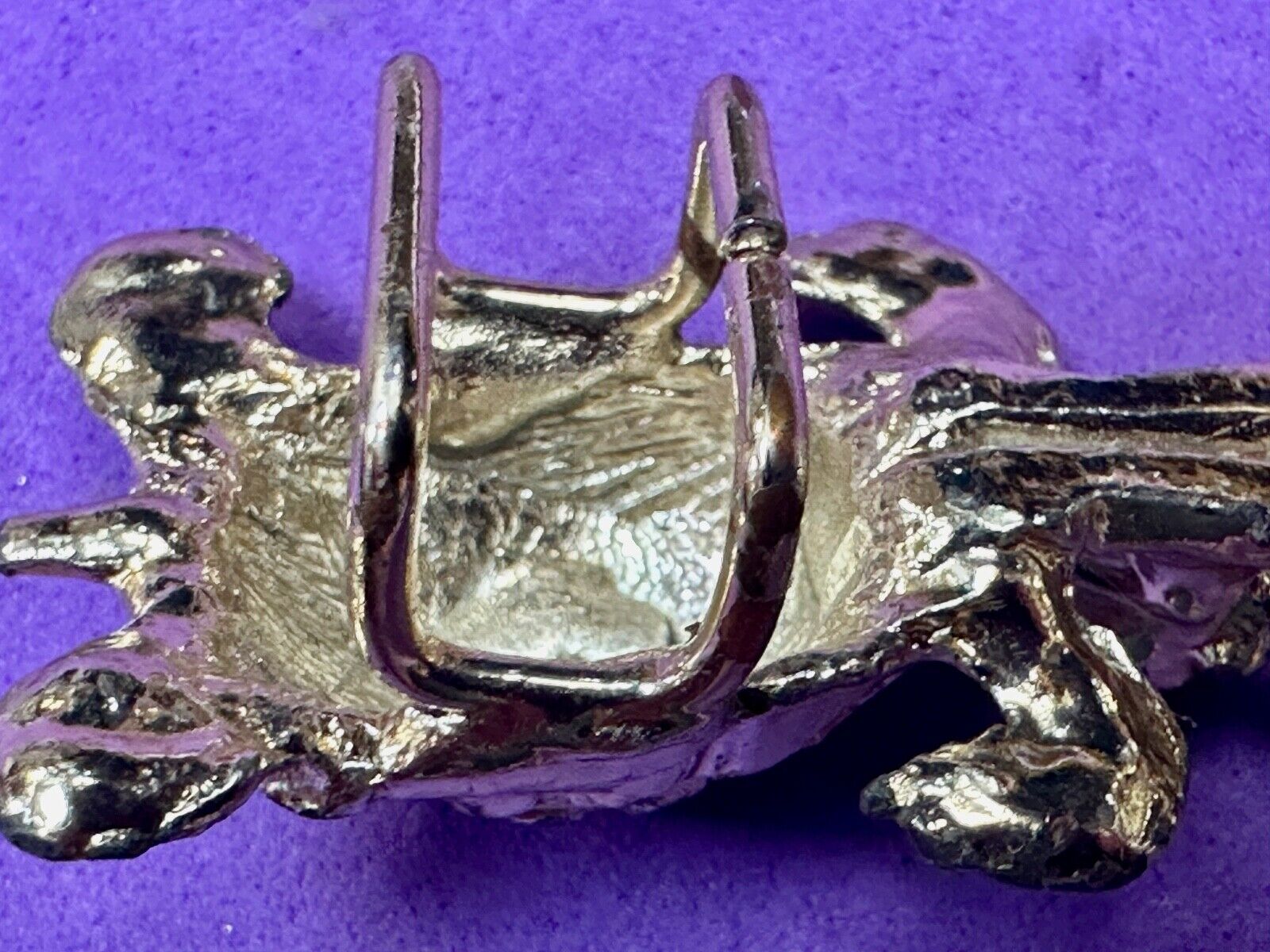 Two piece Turtles - gold tone interconnecting vintage Ocean Sea belt buckle