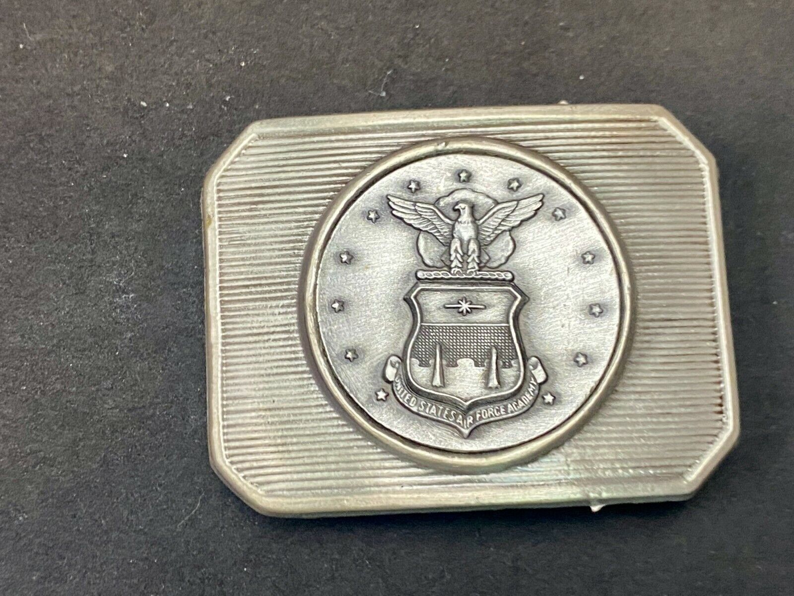 United States Air Force Academy Genuine Pewter Medallion Belt Buckle Fort
