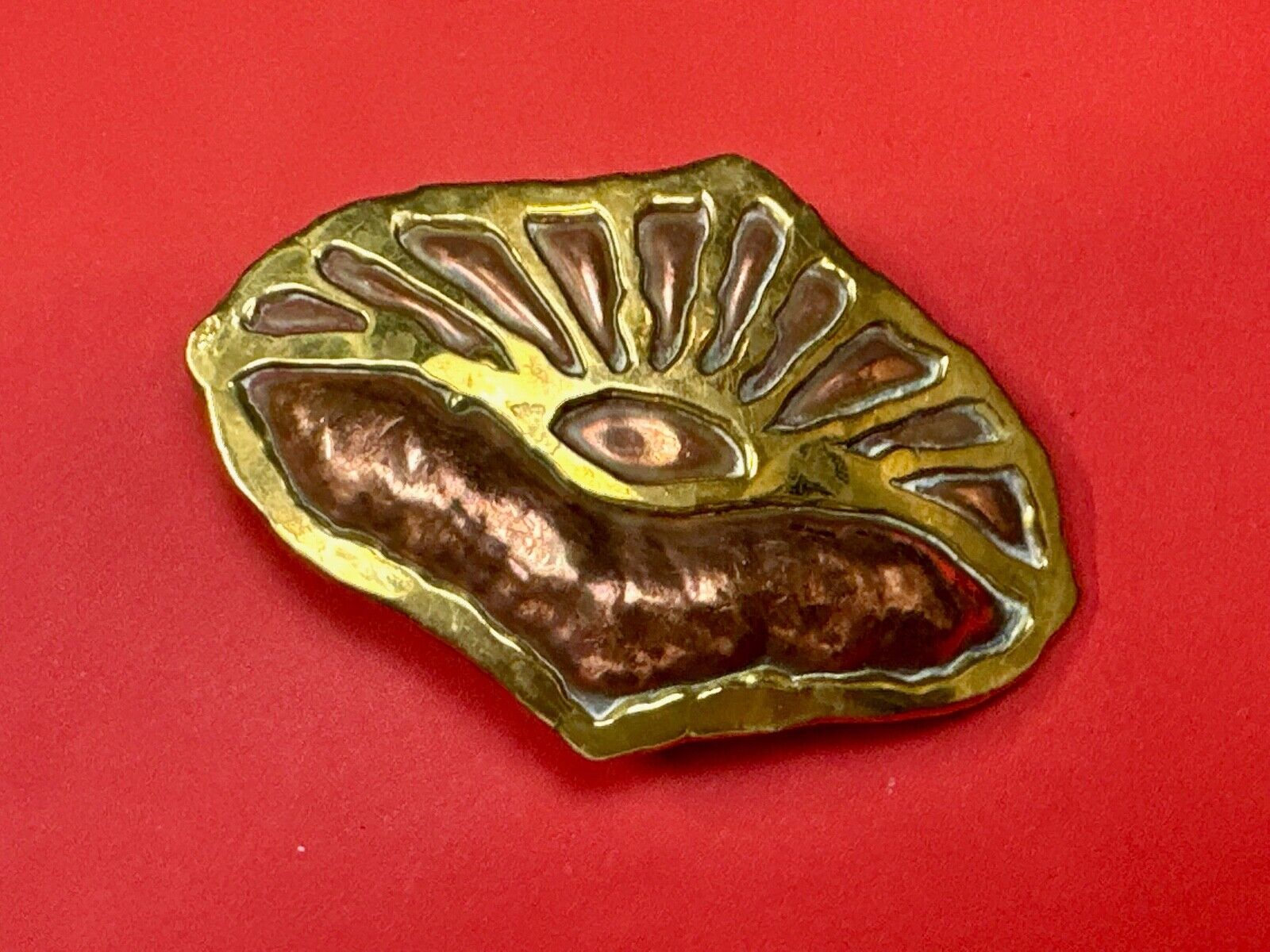 Artisan Handmade India Inspired Mixed Metal LARGE Vintage Belt Buckle