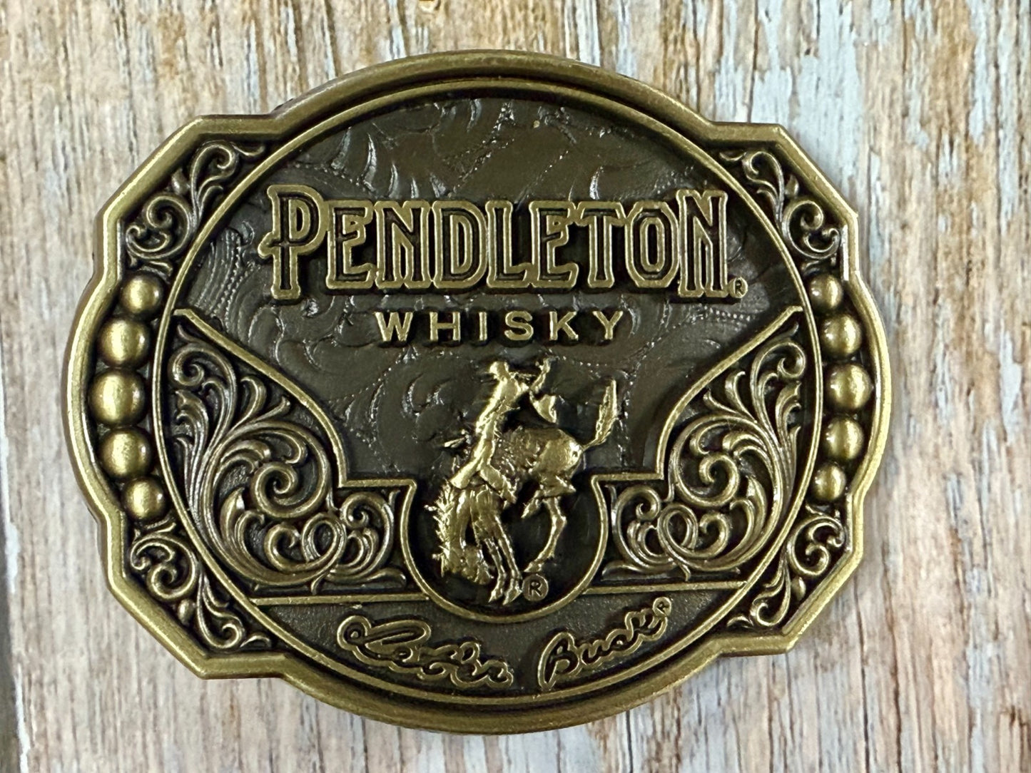 2024 Pendleton Whiskey Let'er Buck Rodeo Cowboy Montana Silversmiths Belt Buckle