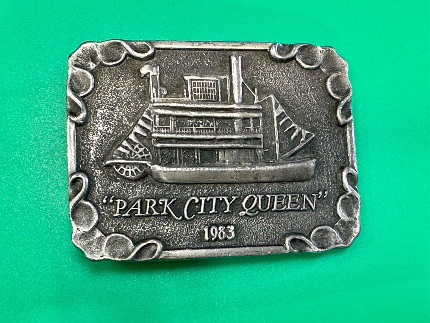 Park City Queen River Boat - Vintage Collectable art Belt Buckle Michael Rycker