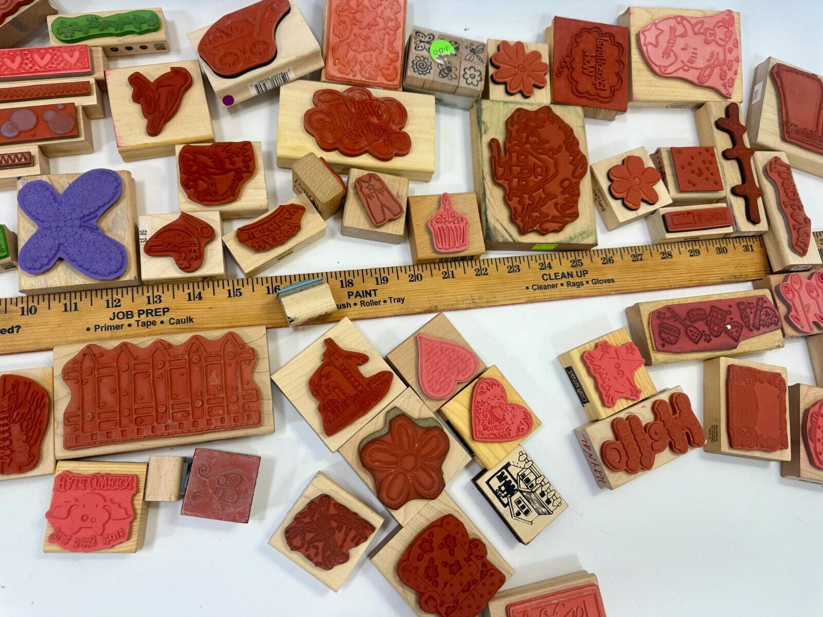 6.5 Pounds of Rubber Stamps HUGE LOT - Mostly NEW! Scrapbook Teachers SCORE!