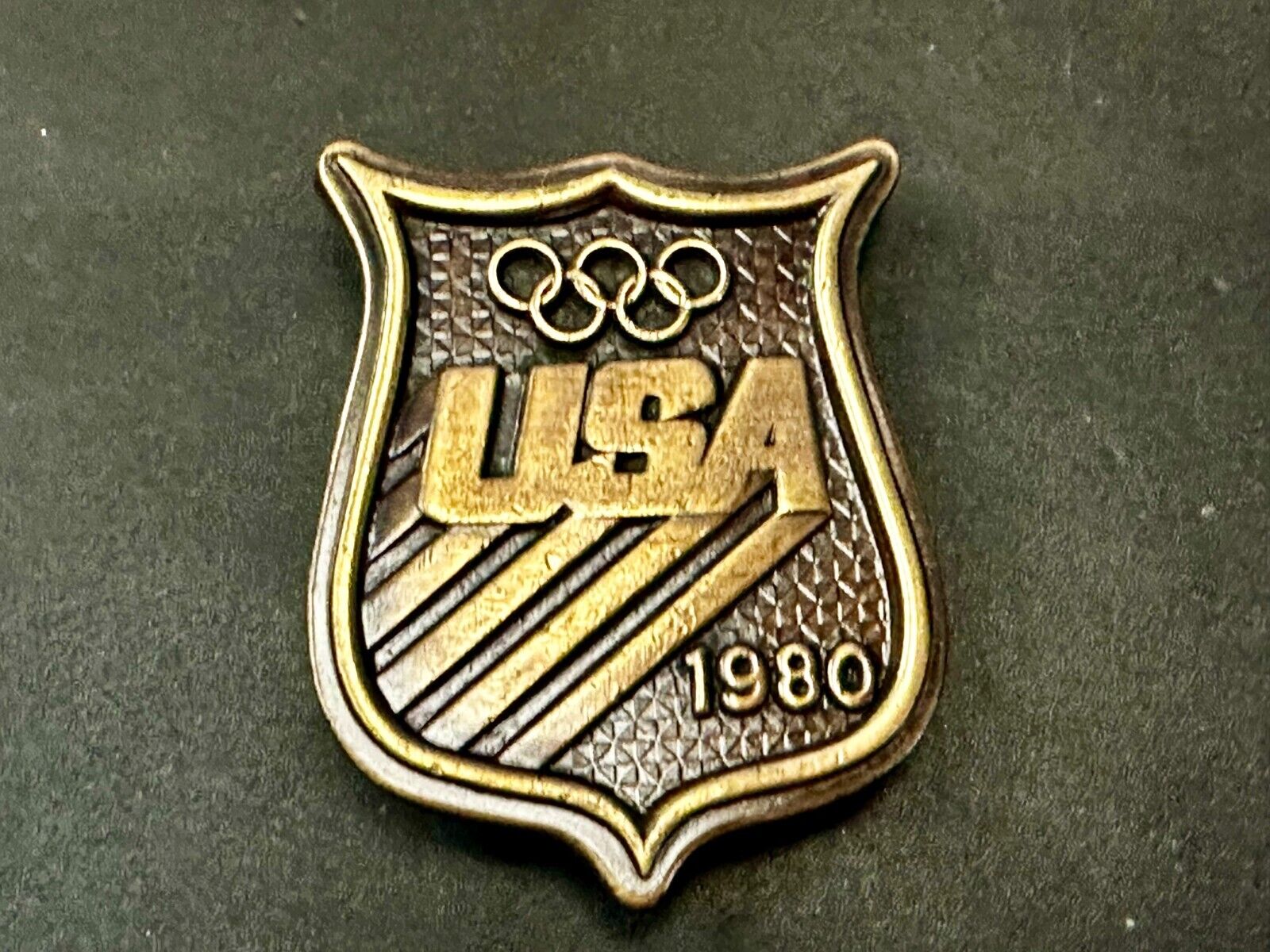 1980 USA Olympic Committee Bergamot Brass Works Vintage Belt Buckle Paul Rollins