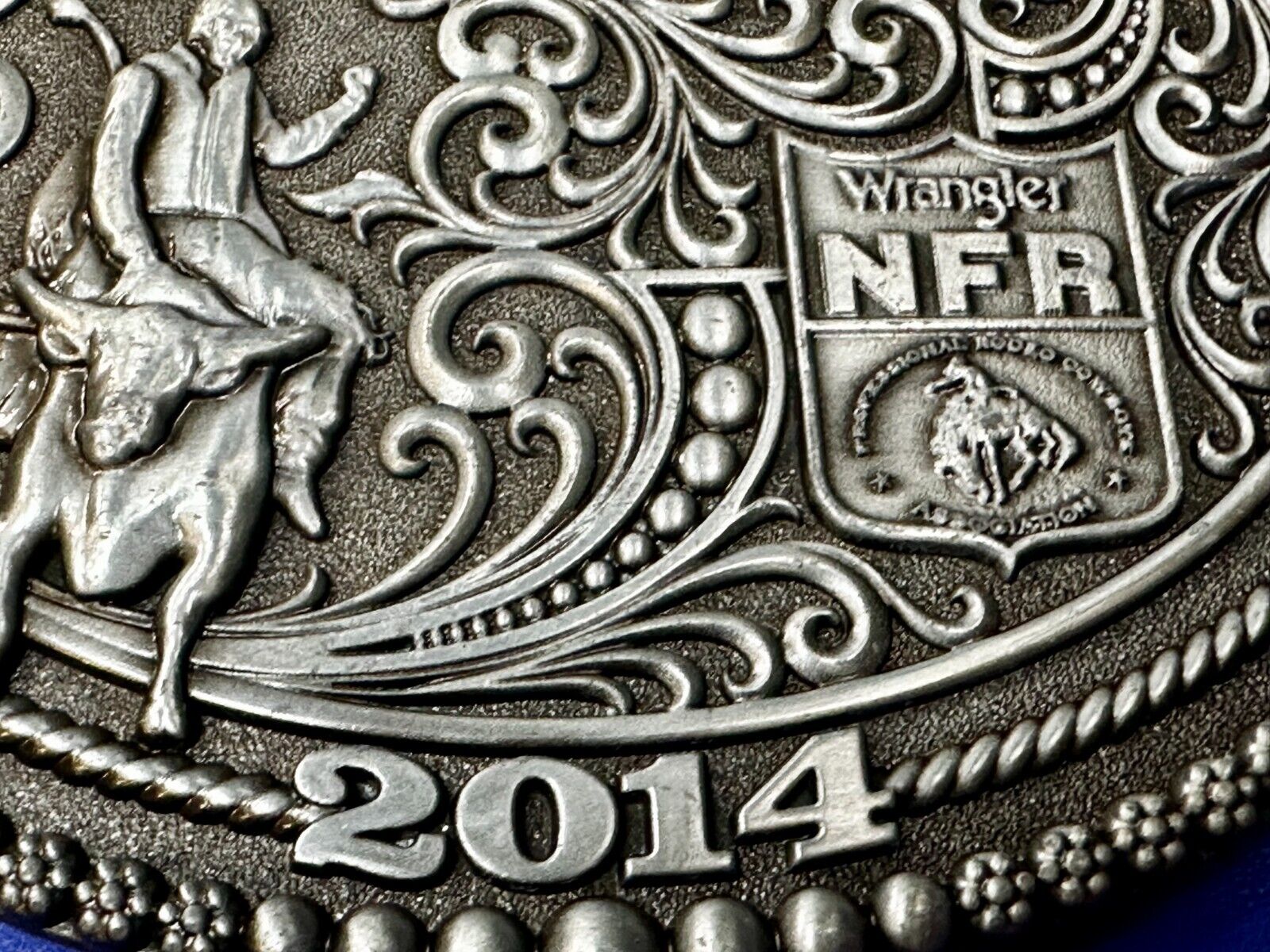 2014 National Finals Rodeo NFR Rodeo NOS Montana Silversmiths Belt Buckle