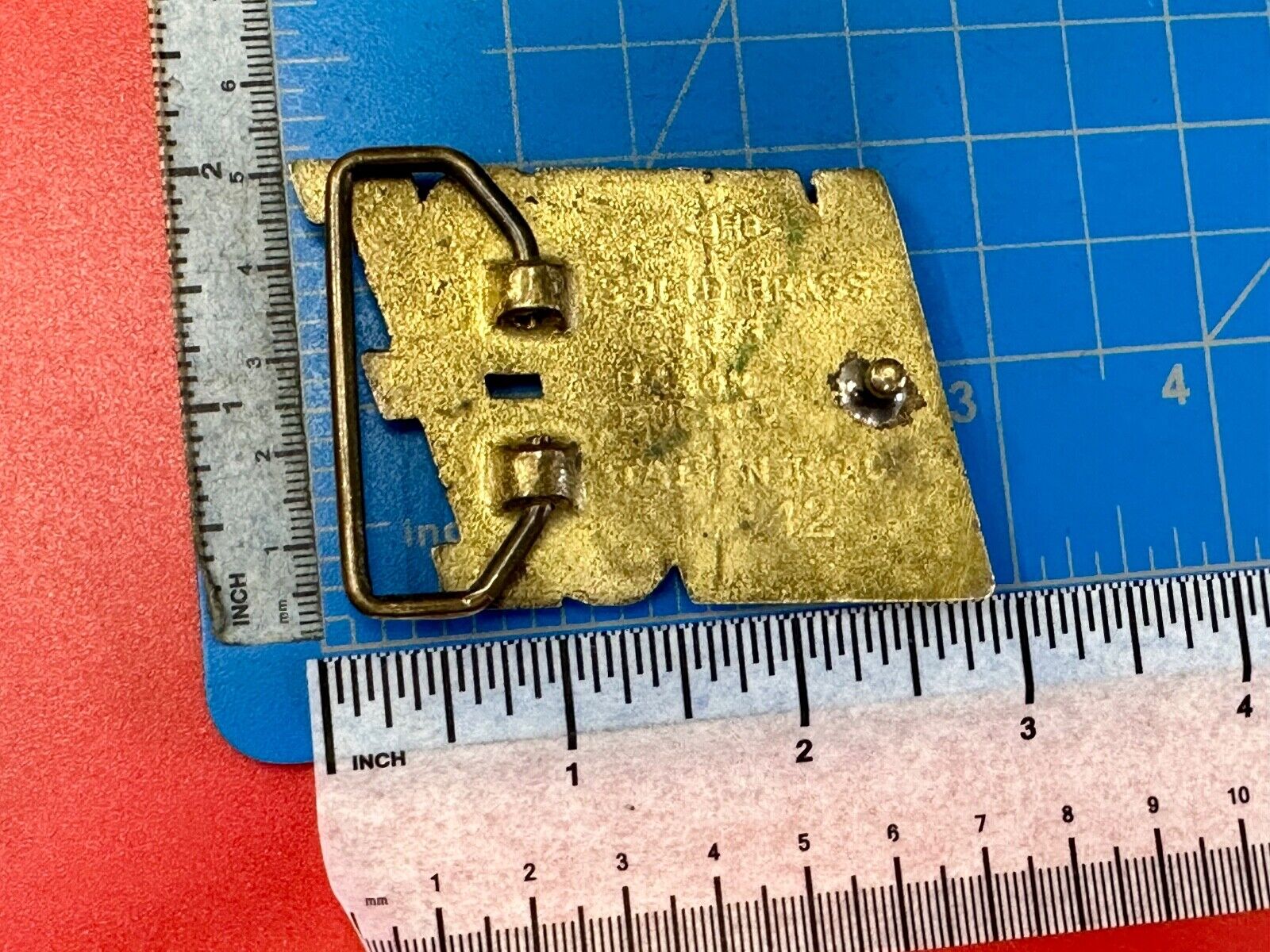 VINCE  custom name cutout block letter solid brass belt buckle by Baron Buckles