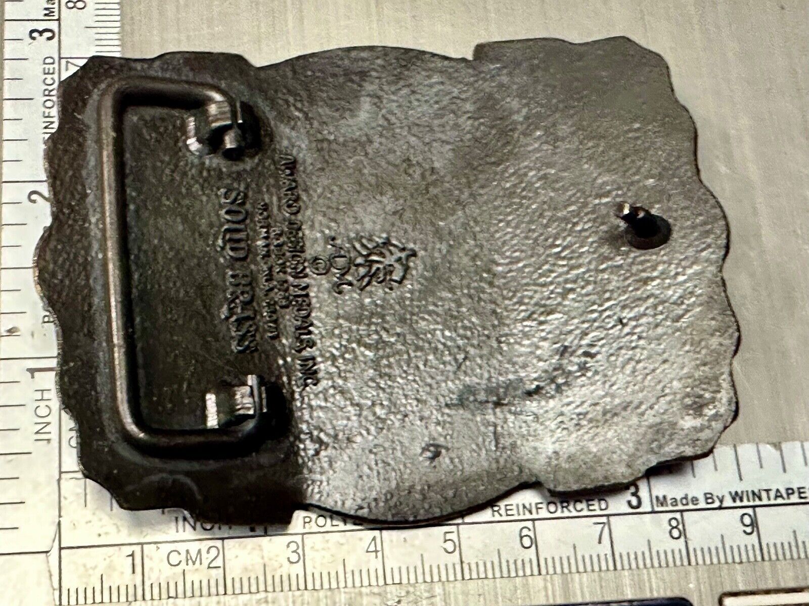 Texas Rangers Organized 1828 A man in the right who keeps on coming Belt Buckle